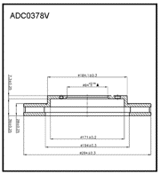 ADC0378V ALLIED NIPPON Диск тормозной передний вентилируемый