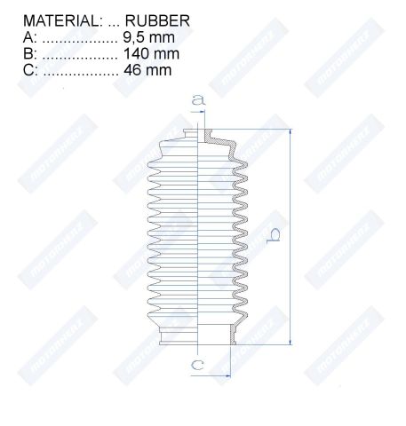 RDZ0279MG MOTORHERZ Пыльник рулевой рейки