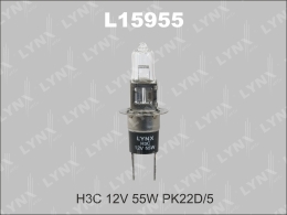 L15955 LYNXAUTO Лампа галогенная (H3C 12V 55W P22d/5)