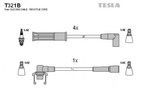 Комплект проводов зажигания TESLA TECHNICS T321B