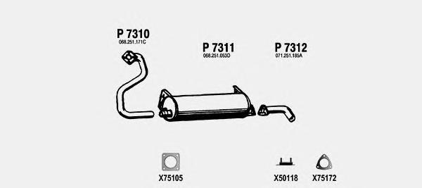 VW054 FENNO Система выпуска ОГ