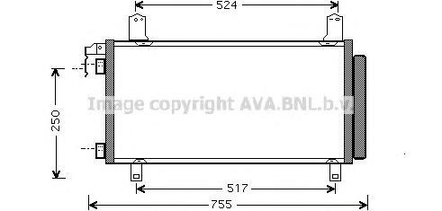 MZ5158 AVA Радиатор кондиционера