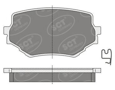 SP346 SCT Комплект тормозных колодок, дисковый тормоз