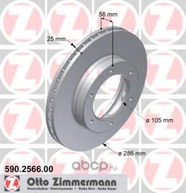 590256600 ZIMMERMANN Тормозной диск