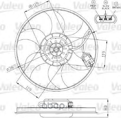 696280 VALEO Вентилятор, охлаждение двигателя