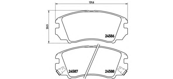 P30043 BREMBO Тормозные колодки