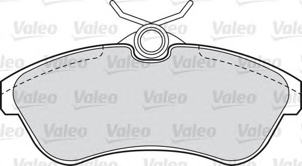 598501 VALEO Комплект тормозных колодок, дисковый тормоз
