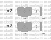 2209210 METELLI Комплект тормозных колодок, дисковый тормоз