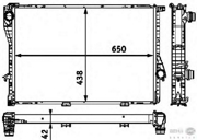 8MK376712501 BEHR-HELLA Радиатор, охлаждение двигателя