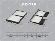 LAC116 LYNX Фильтр салонный (комплект 2 шт.)