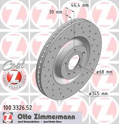 100332652 ZIMMERMANN Тормозной диск