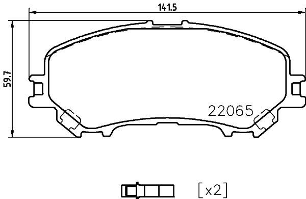 8DB355021861 BEHR-HELLA Комплект тормозных колодок, дисковый тормоз