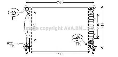 AI2205 AVA Радиатор охлаждения двигателя