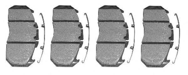 0535027 TRUCKTEC Комплект тормозных колодок, дисковый тормоз