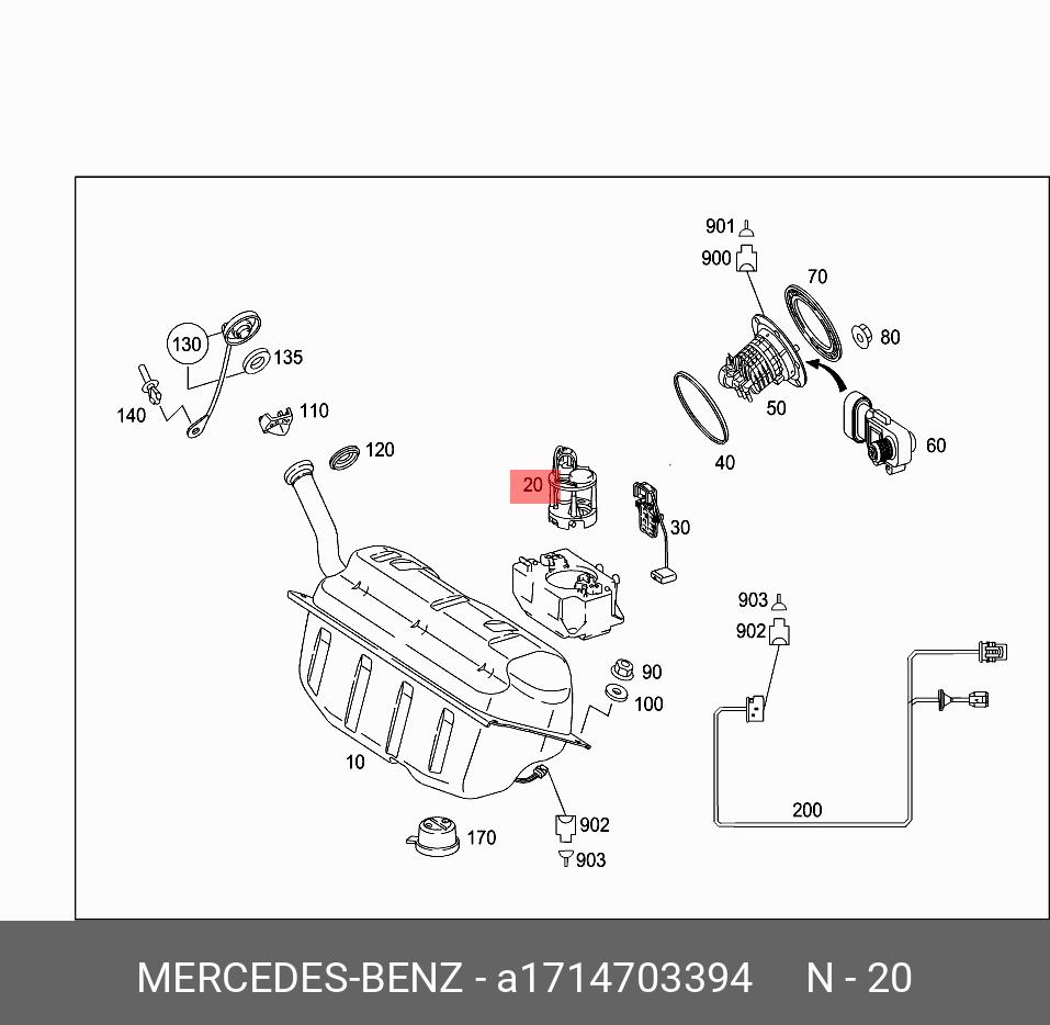 A1714703394 MERCEDES-BENZ НАСОС БАКА ТОПЛИВНОГО