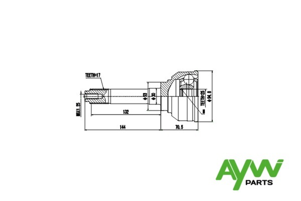 AW1510055 AYWIPARTS ШРУС наружный