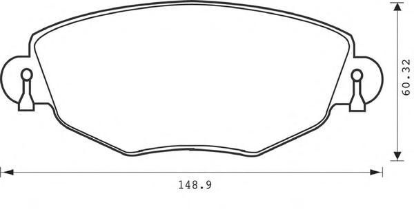 573013B BENDIX Комплект тормозных колодок, дисковый тормоз