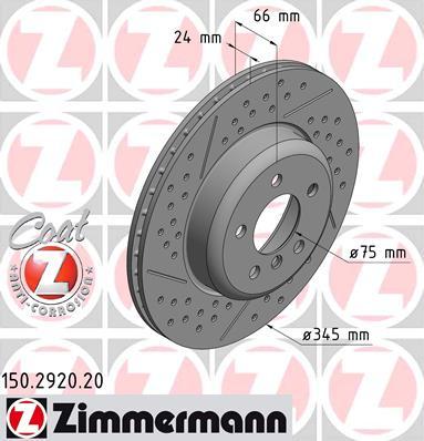 150292020 ZIMMERMANN Тормозной диск