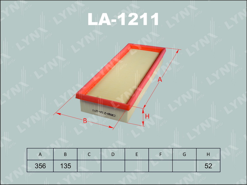 LA1211 LYNX Фильтр воздушный (комплект 2 шт.)