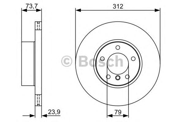 0986479381 BOSCH Тормозной диск
