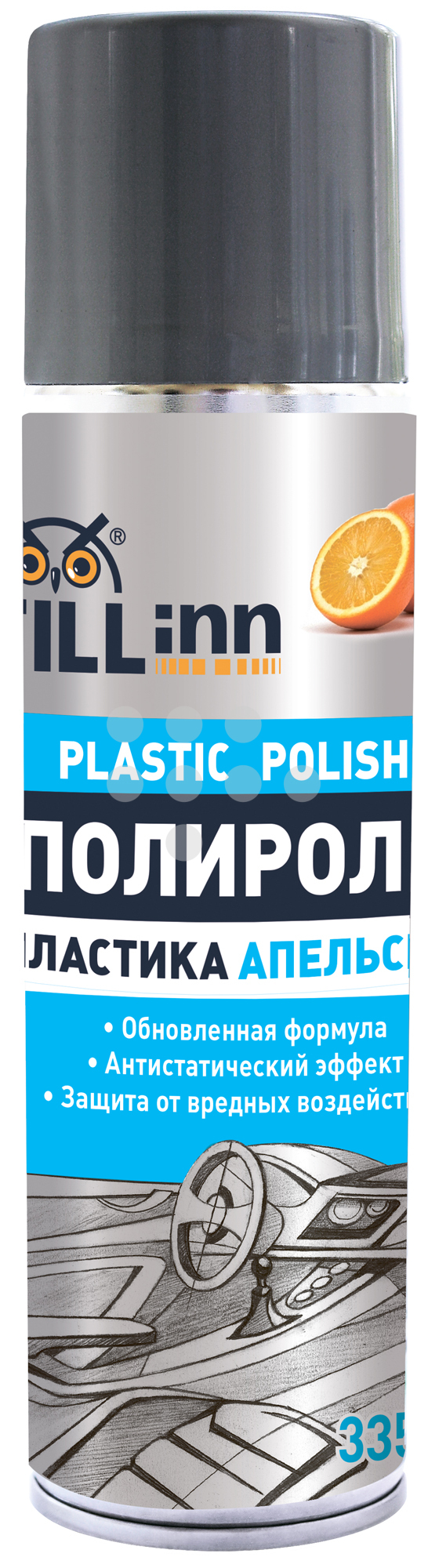 FL012 FILL INN Полироль пластика (для приборной панели) апельсин, 335 мл (аэрозоль)