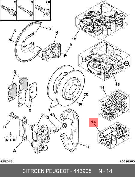 443905 PEUGEOT-CITROEN Направляющая гильза, корпус скобы тормоза