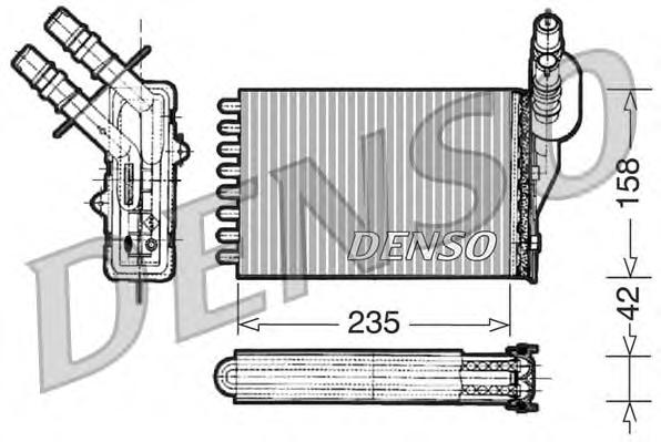 DRR23001 DENSO Радиатор отопителя