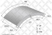 8500940SX STELLOX 85-00940-SX_накладки торм.с ЗАКЛЕПК.STD 17992 18.2-13.5 410x125(93680/L8.5 6.35x13.5 96)
