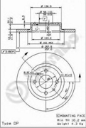 08508614 BREMBO Тормозной диск