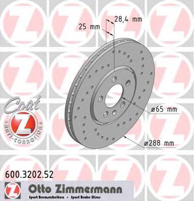600320252 ZIMMERMANN Тормозной диск