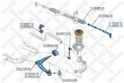 5100683SX STELLOX наконечник рулевой левый! Saab 9-3 all 97>/9-5 02>
