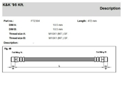 FT2304 K&K Тормозной шланг