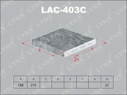 LAC403C LYNX Фильтр салонный угольный