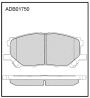 ADB01750 ALLIED NIPPON Колодки тормозные дисковые передние, комплект