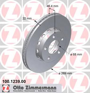 100123920 ZIMMERMANN Тормозной диск