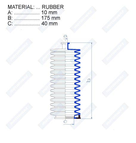 RDZ0141MG MOTORHERZ Пыльник рулевой рейки