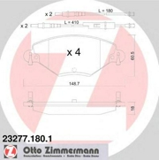 232771801 ZIMMERMANN Тормозные колодки