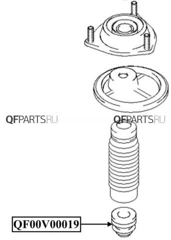 QF00V00019 QUATTRO FRENI ОТБОЙНИК ПЕРЕДНЕГО АМОРТИЗАТОРА