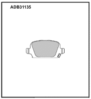 ADB31135 ALLIED NIPPON Колодки тормозные дисковые задние, комплект