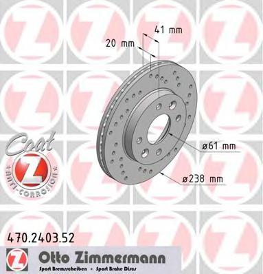 470240352 ZIMMERMANN Тормозной диск