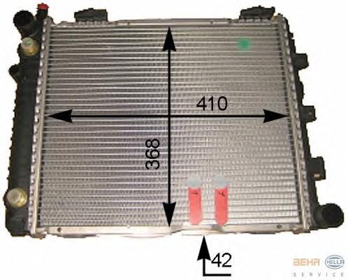 8MK376712154 HELLA Радиатор, охлаждение двигателя