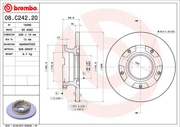 08C24220 BREMBO Тормозной диск