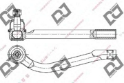 DE1257 DJPARTS Наконечник поперечной рулевой тяги