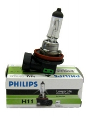 Лампа накаливания H11, 12В 55Вт, LongLife EcoVision, PGJ19-2 PHILIPS 12362LLECOC1