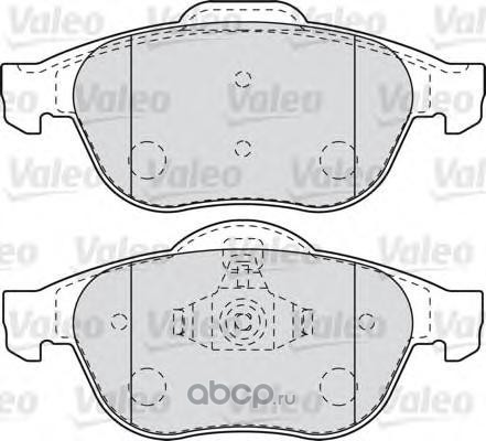598993 VALEO Комплект тормозных колодок, дисковый тормоз