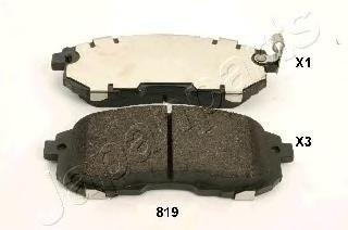 PA819AF JAPANPARTS Комплект тормозных колодок, дисковый тормоз