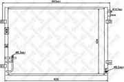 1045365SX STELLOX радиатор кондиционера! Kia Sorento 2.4/2.5/3.5 02>