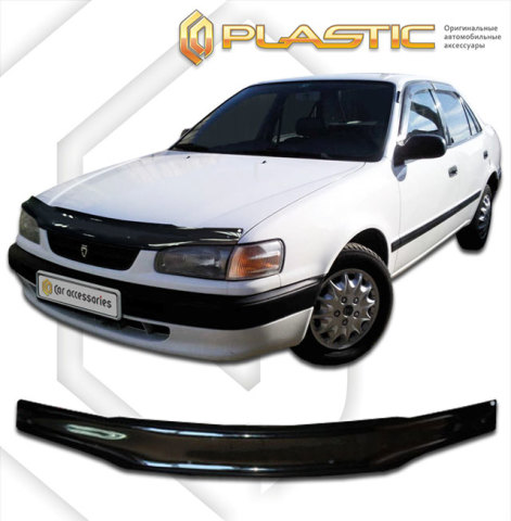 2010010100407 CA PLASTIC Дефлектор капота Toyota Corolla  1995-2000 Classic черный Арт 40