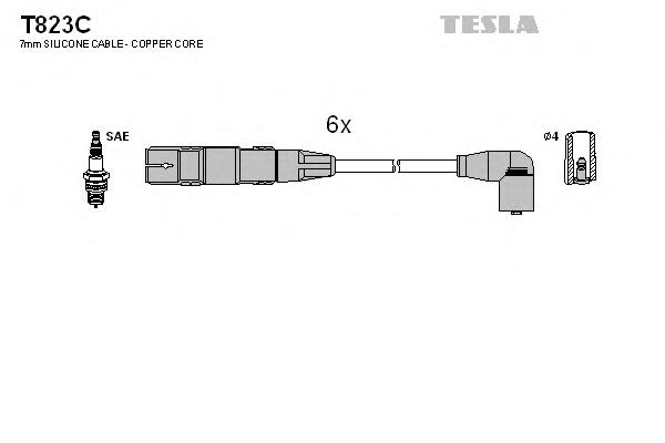T823C TESLA Провода высоковольтные