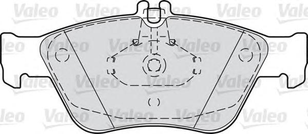 Комплект тормозных колодок, дисковый тормоз VALEO 598357